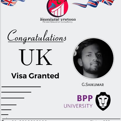 G. Saikumar — UK visa approved