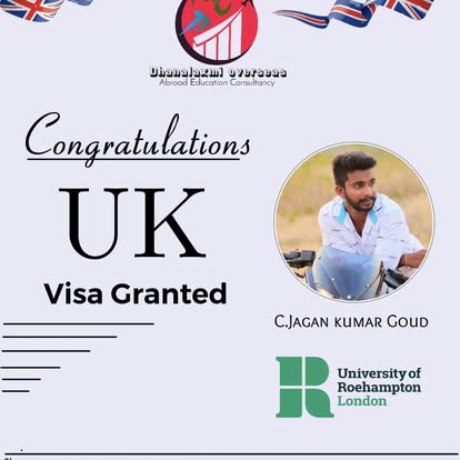 C. Jagan Kumar Goud — UK visa approved