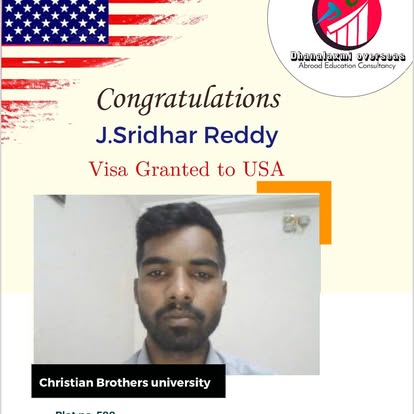 J. Sridhar Reddy — USA visa approved
