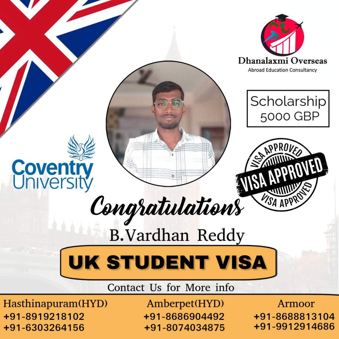 B. Vardhan Reddy — UK visa approved