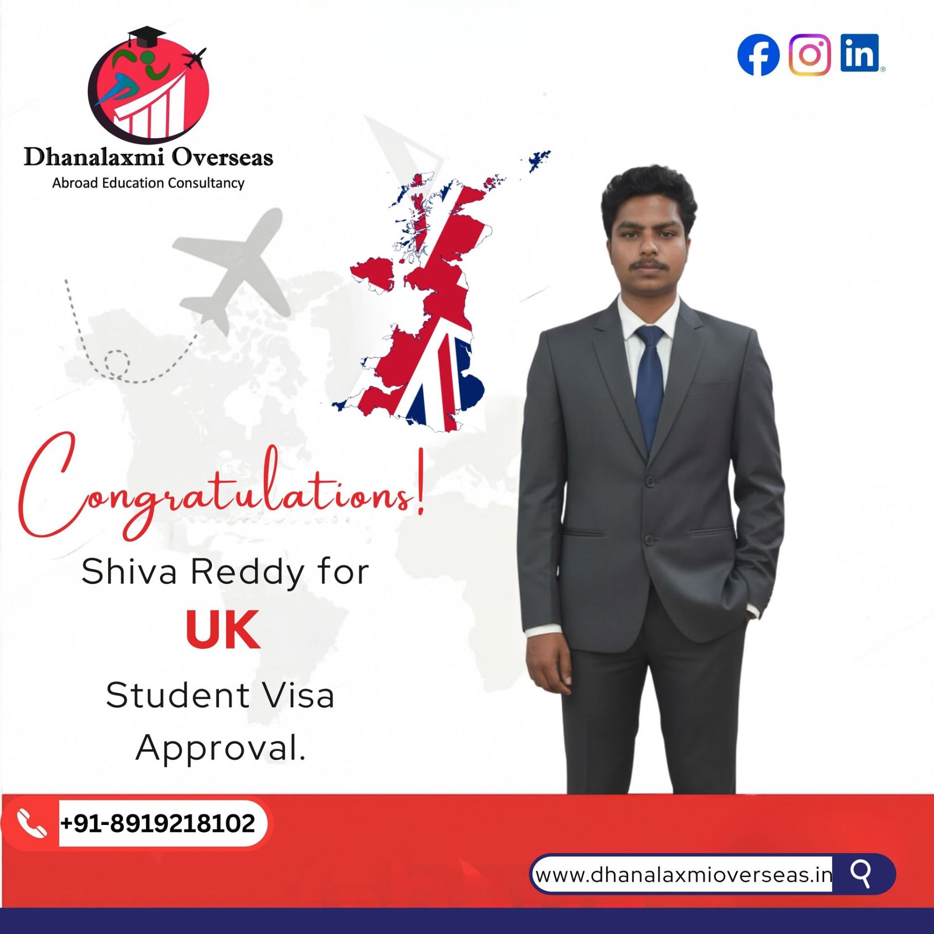 Shiva Reddy — UK visa approved