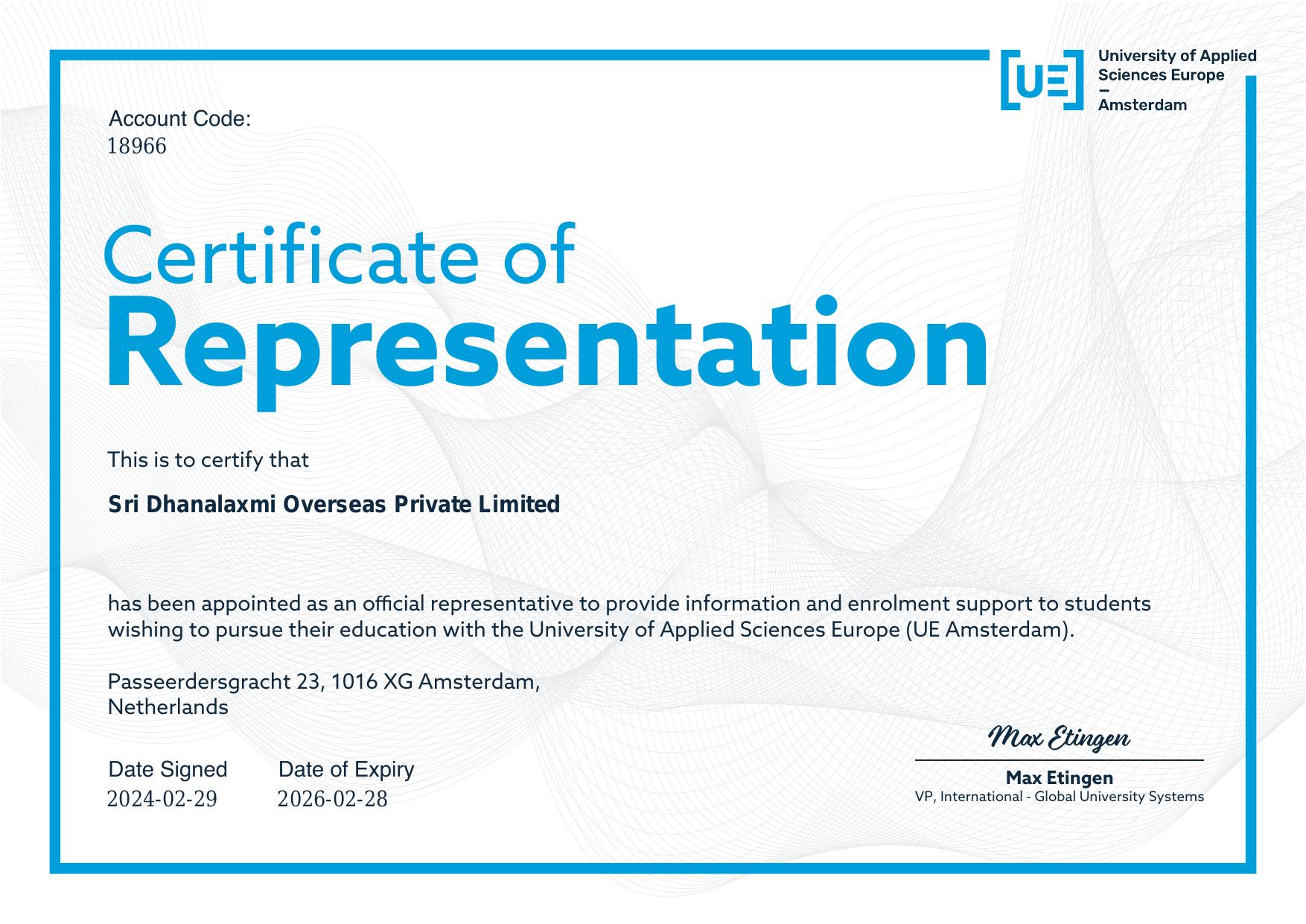 University of Applied Sciences — Authorised Recruitment Partner