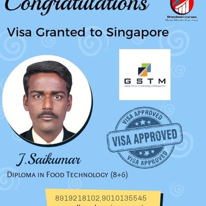 J. Saikumar — Singapore visa approved