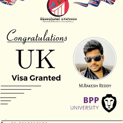 M. Rakesh Reddy — UK visa approved