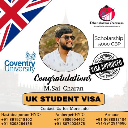 M. Sai Charan — UK visa approved