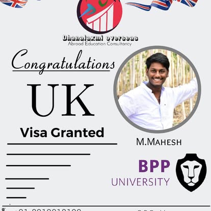 M. Mahesh — UK visa approved