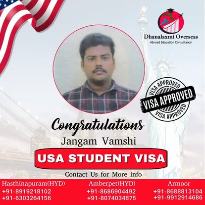 Jangam Vamshi — USA visa approved