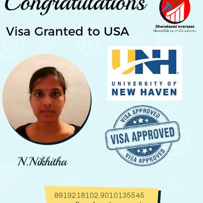 N. Nikhitha — USA visa approved