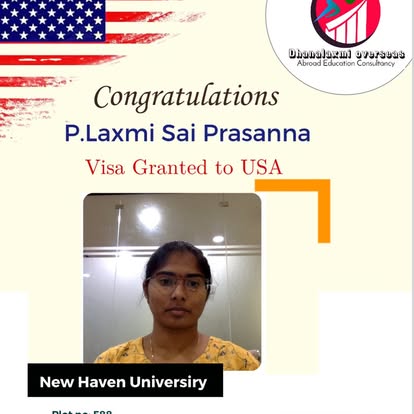 P. Laxmi Sai Prasanna — USA visa approved