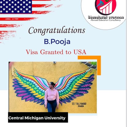 B. Pooja — USA visa approved