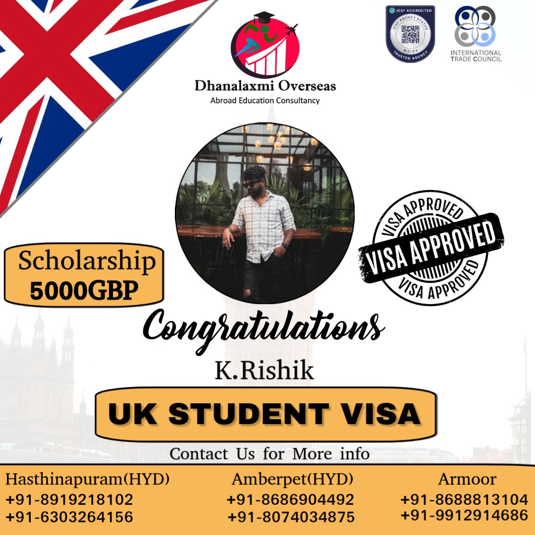 K. Rishik — UK visa approved