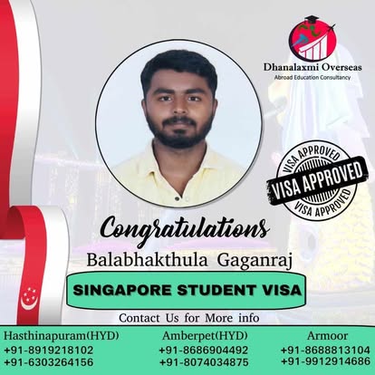 Balabhakthula Gaganraj — Singapore visa approved