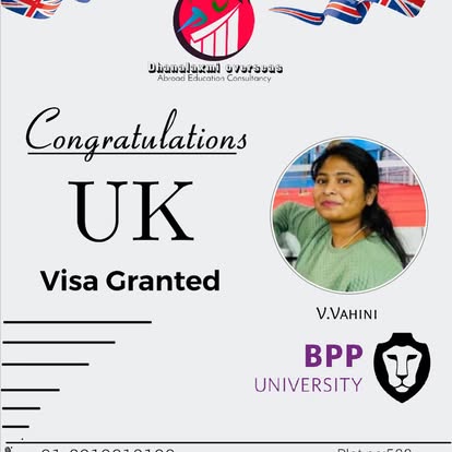 V. Vahini — UK visa approved