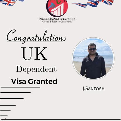 J. Santosh — UK visa approved