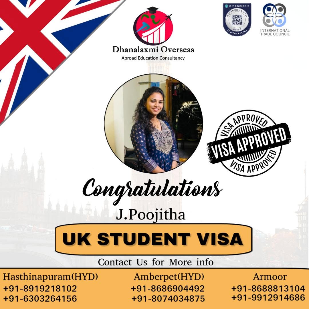 J. Poojitha — UK visa approved