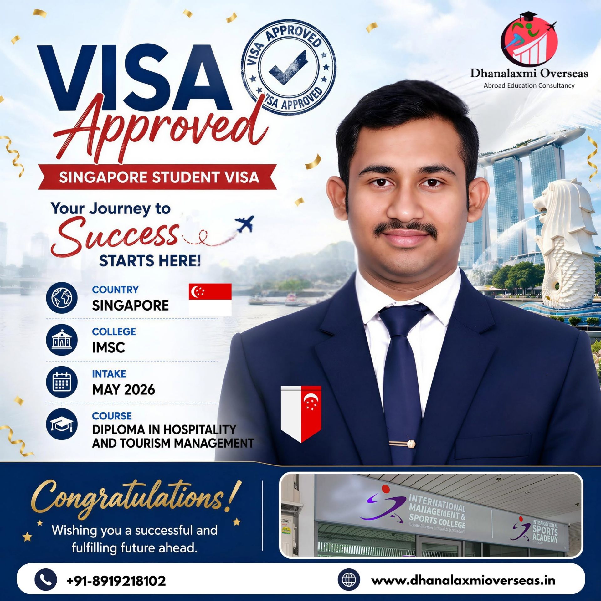 Singapore Student Visa — Singapore visa approved