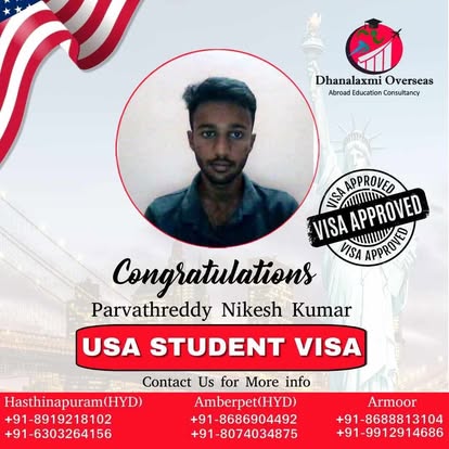 Parvathreddy Nikesh Kumar — USA visa approved